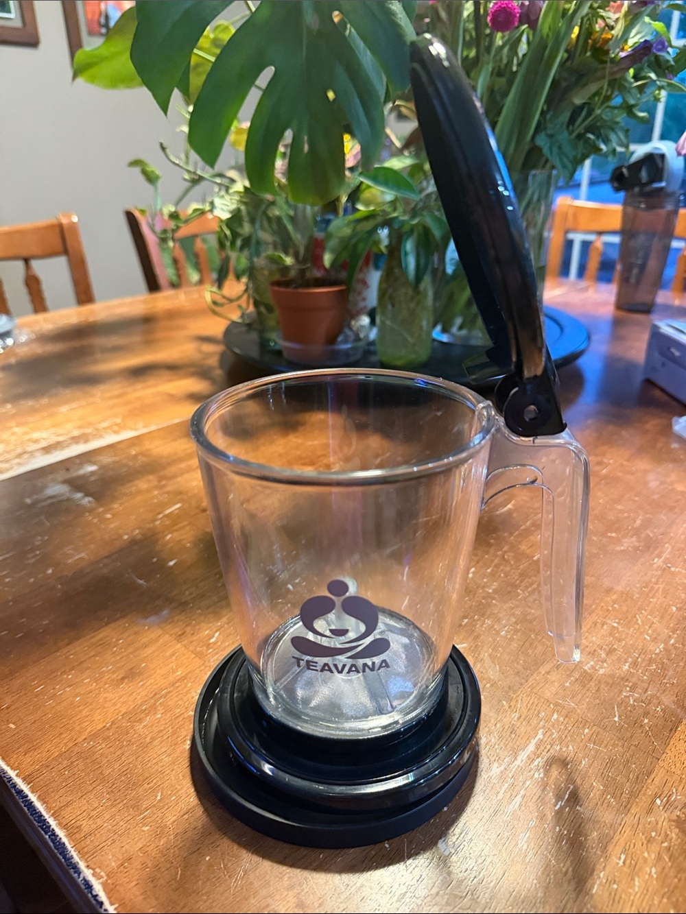 Teavana Clear Plastic Tea Infuser with Black Lid and Base